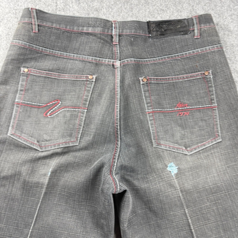 VTG Koman Jeans Men 38x27 Brown Baggy Loose Wide Leg Denim Skater Faded 90s Y2K